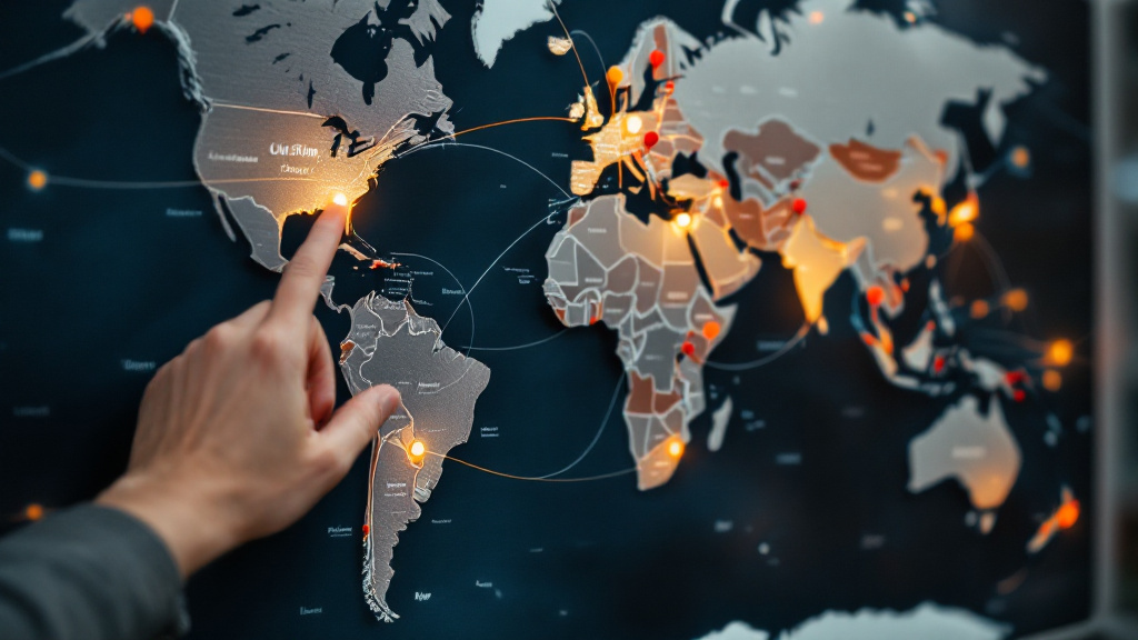 World map with pins and threads marking different gambling advertising jurisdictions for Google Ads certification