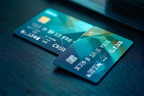 Two identical bank cards side by side symbolizing a shared payment method across accounts