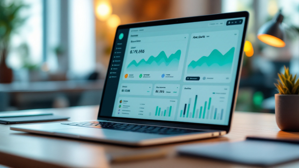 Google Ads agency account dashboard showing active campaigns and growth charts on a laptop