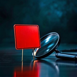 Red warning sign symbolizing red flags when choosing a Google Ads agency account provider